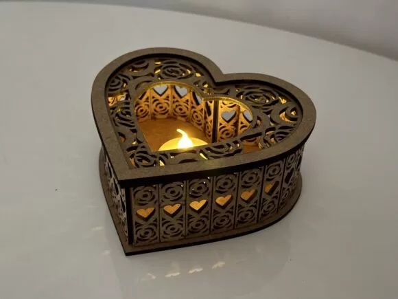 🕯️ Corazón Porta Vela para el Día de los Enamorados ❤️