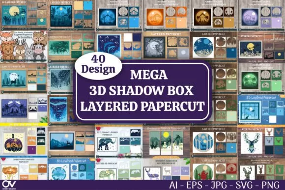 🌟 Mega Bundle de 3D Shadow Boxes 🌟