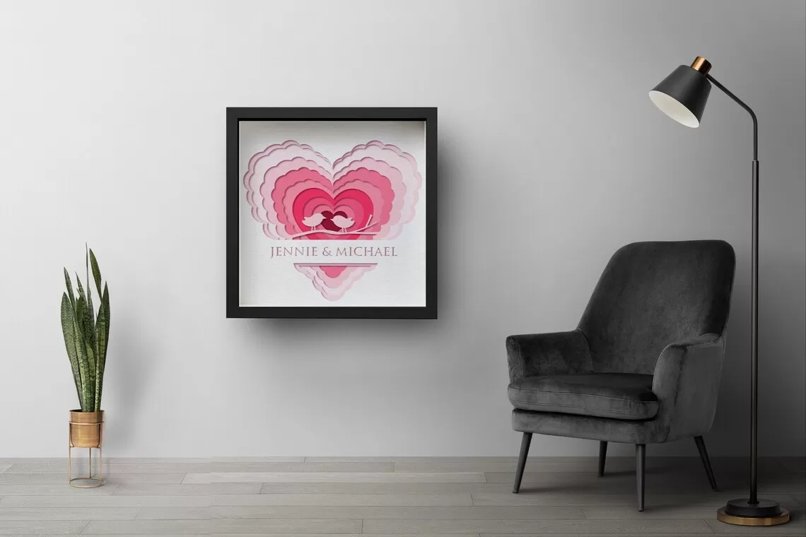 💖✨ Paquete 3D Shadow Box - Motivo San Valentín ✨💖 - Imagen 8