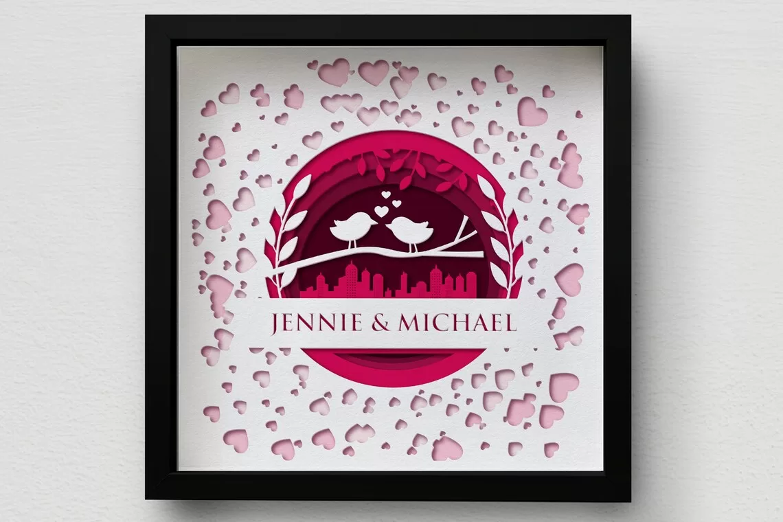 💖✨ Paquete 3D Shadow Box - Motivo San Valentín ✨💖 - Imagen 2