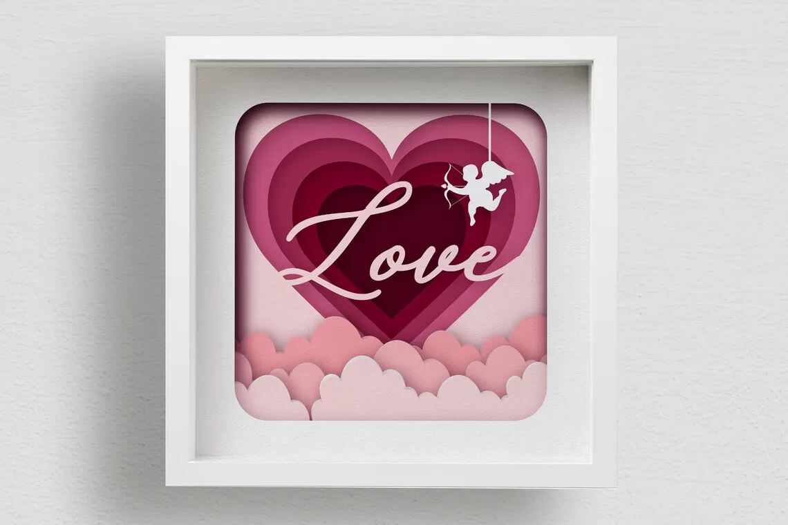 💖✨ Paquete 3D Shadow Box - Motivo San Valentín ✨💖 - Imagen 3