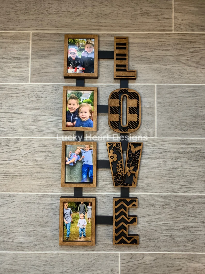 🖼️ Cuadro Porta Retrato con la Palabra LOVE ❤️ - ETSY - Imagen 4