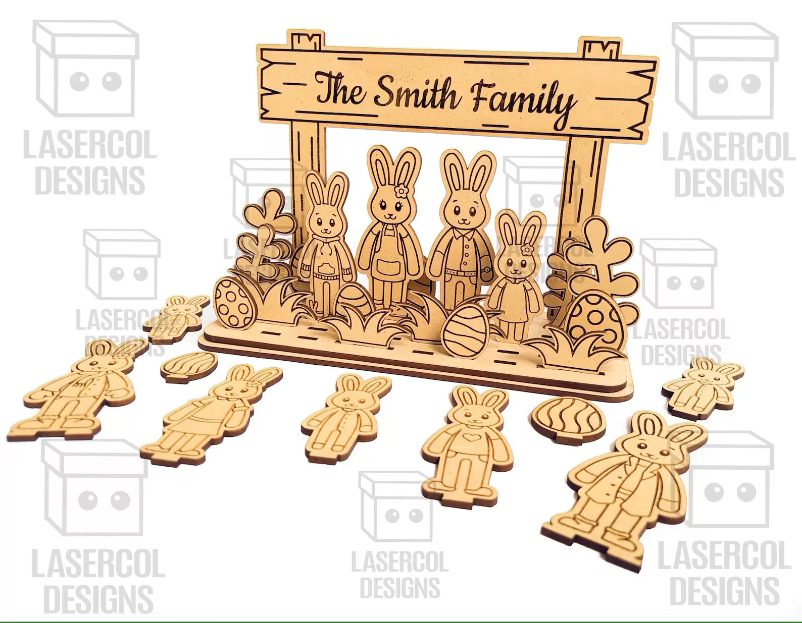 🐰🏡 Diorama Familiar de Conejos de Pascua – 15 Diseños Exclusivos ✨ ETSY - Imagen 3