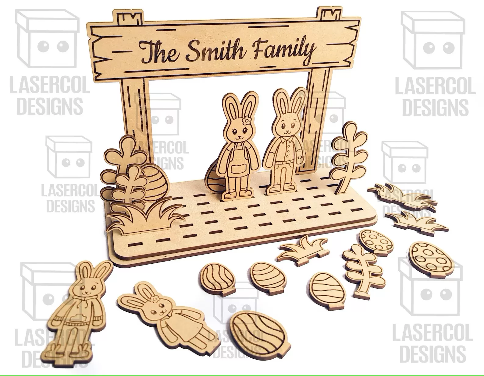 🐰🏡 Diorama Familiar de Conejos de Pascua – 15 Diseños Exclusivos ✨ ETSY - Imagen 6