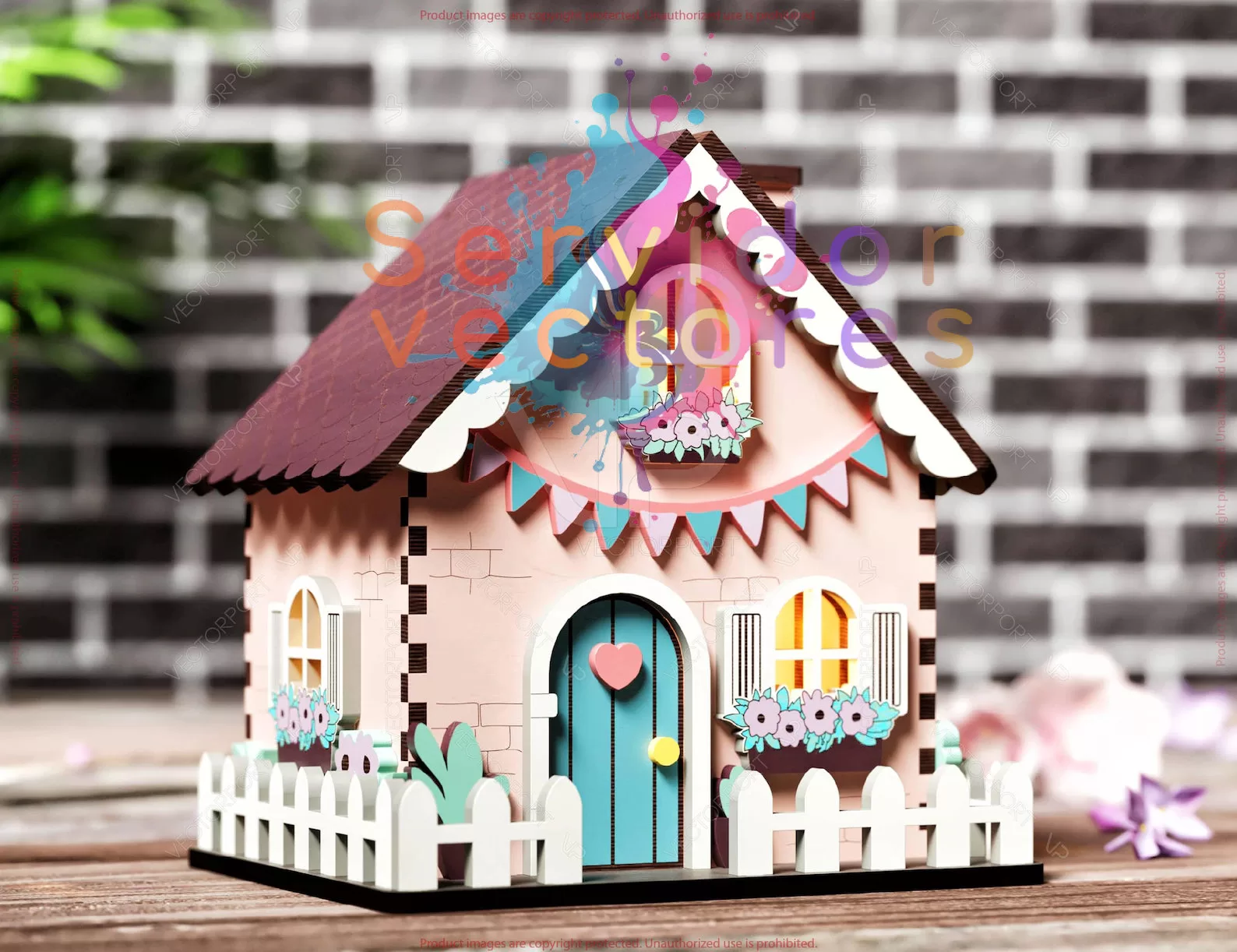 🏘️🌷 Casa de Pueblo en Miniatura con Jardín – Diseño Detallado y Encantador ✨🌿