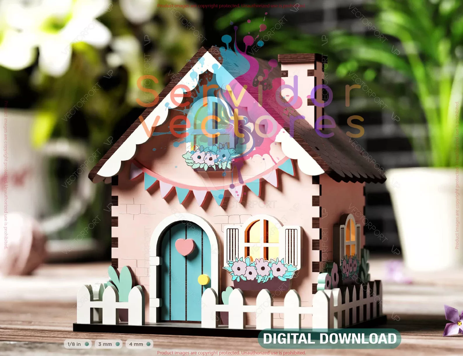🏘️🌷 Casa de Pueblo en Miniatura con Jardín – Diseño Detallado y Encantador ✨🌿 - Imagen 3