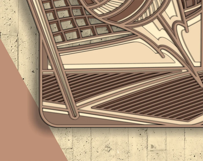 🏐✨ Diseño de Voleibol en Capas 3D – Archivo para Corte Láser 🎨📁 - ETSY - Imagen 4
