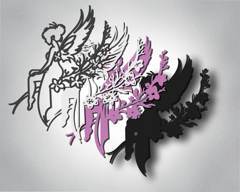 🧚♀️✨ Hada Multicapa – Diseño Mágico para Corte Láser 🌙🌸 - ETSY - Imagen 2