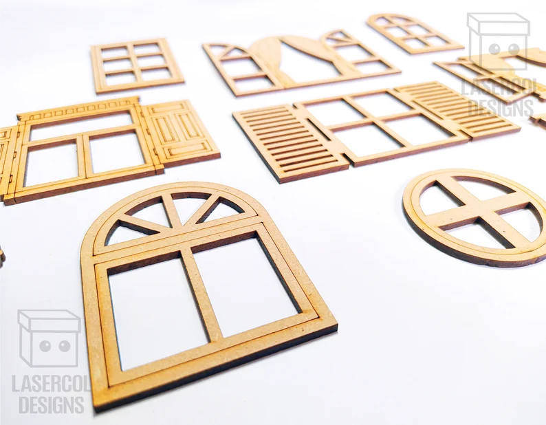🏠 Variedad de Ventanas – Pack Decorativo para Corte Láser ✨🔨 - ETSY - Imagen 3