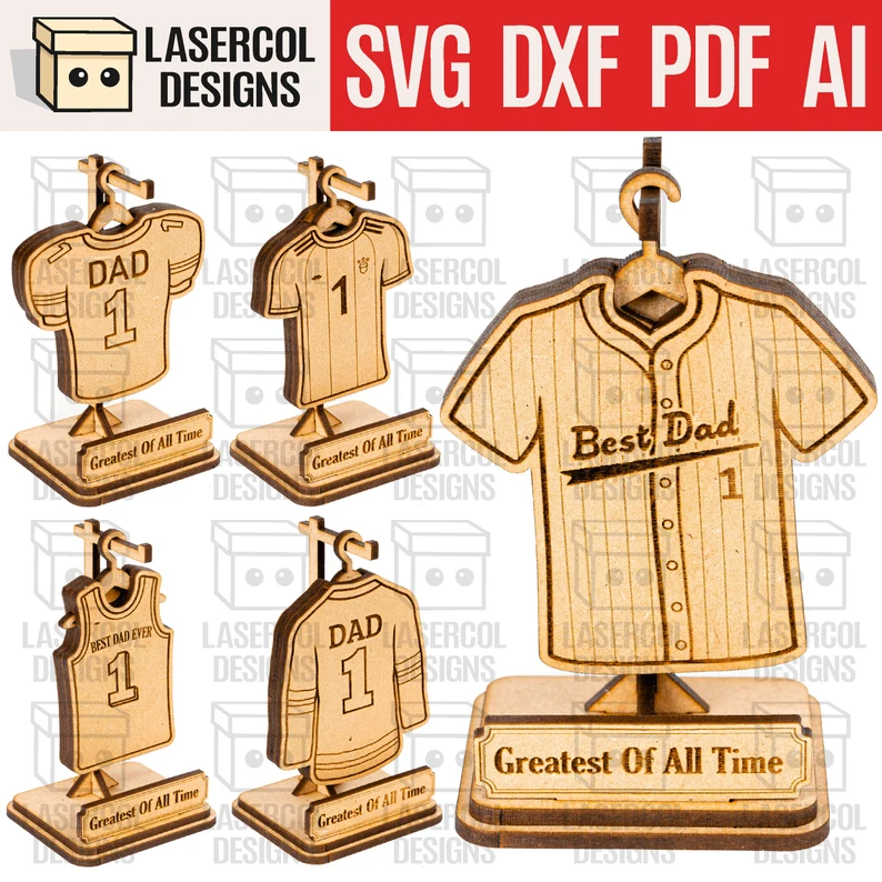 🏆👕 Trofeo Deportivo con Placa y Camiseta – Diseño para Corte Láser ✨⚽ - ETSY