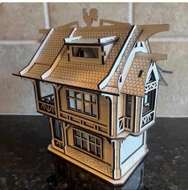 🏰 Casa Medieval con Instrucciones de Armado – Archivos Digitales para Corte Láser ✨ - Imagen 2