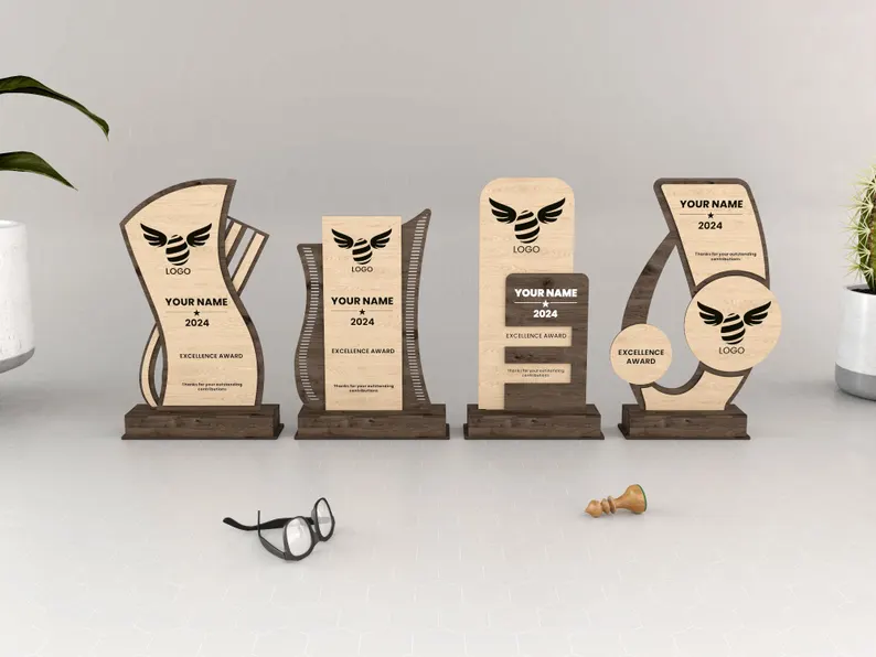 🏆 Trofeo de Premios Rectangular – Archivos Digitales para Corte Láser ✨ - Imagen 4