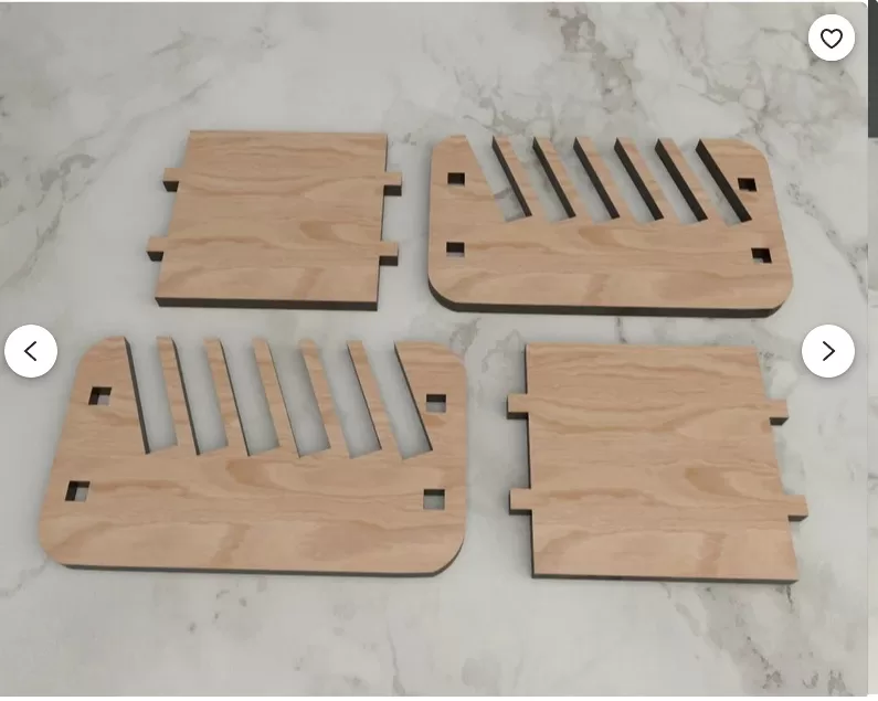 🪵 Posavasos de Madera Redondos con Soporte - Imagen 3