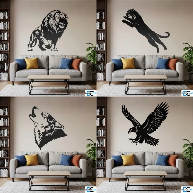 🖼️✨ Pack de 20 Siluetas de Diseño Wall Art – Archivos Láser - ETSY - Imagen 2