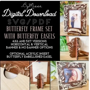 🖼️✨ Porta Retrato Mariposa – Archivo Láser Decorativo