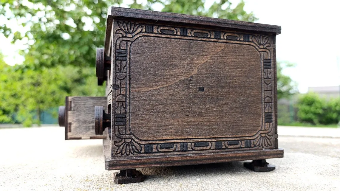 🏺✨ Cómoda o Caja de 4 Cajones – Diseño Egipcio para Corte Láser - ETSY - Imagen 2