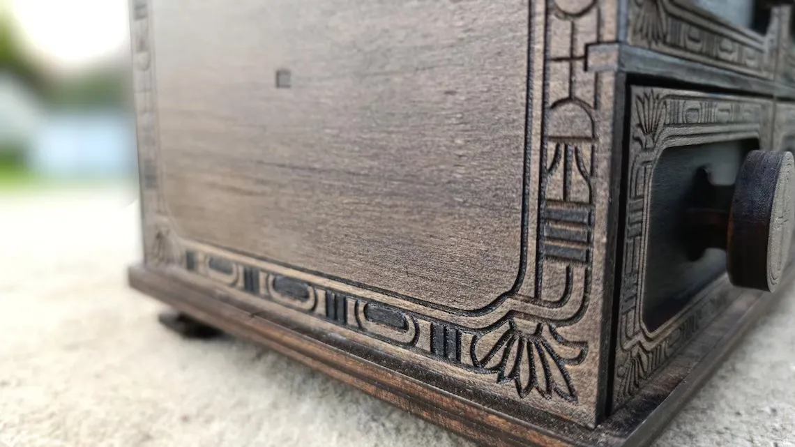 🏺✨ Cómoda o Caja de 4 Cajones – Diseño Egipcio para Corte Láser - ETSY - Imagen 6