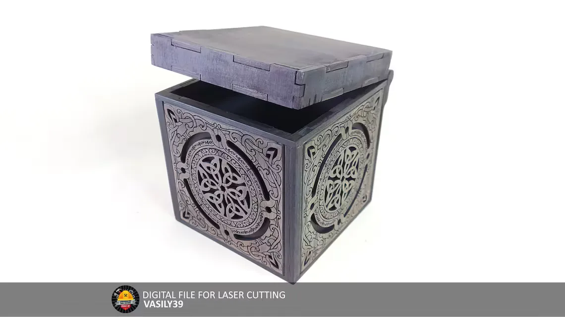 🌀✨ Caja Celta – Archivo Digital para Corte Láser