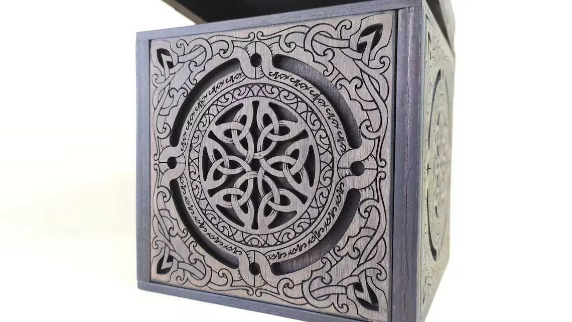 🌀✨ Caja Celta – Archivo Digital para Corte Láser - Imagen 2