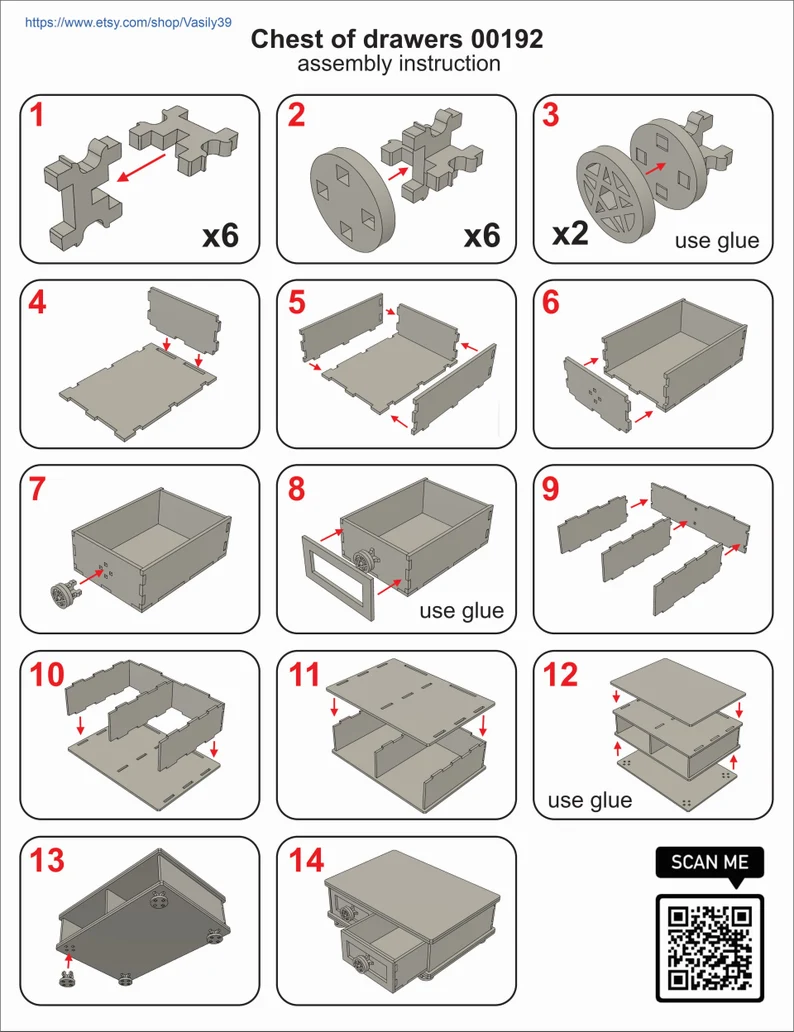 💍✨ Caja Joyero de 2 Cajones – Archivo Láser - Imagen 9