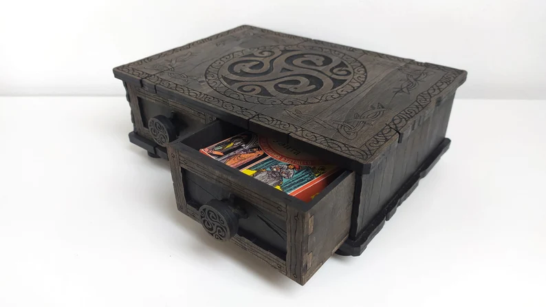 💍✨ Caja Joyero de 2 Cajones – Archivo Láser - Imagen 2