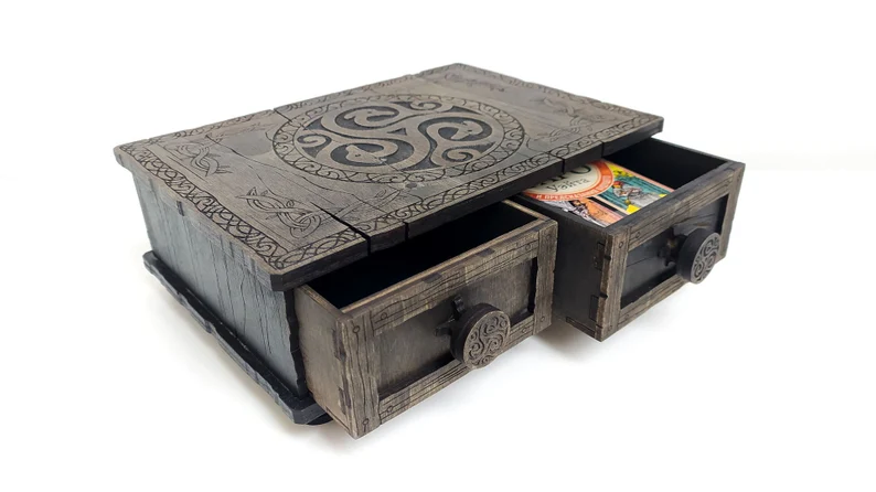 💍✨ Caja Joyero de 2 Cajones – Archivo Láser
