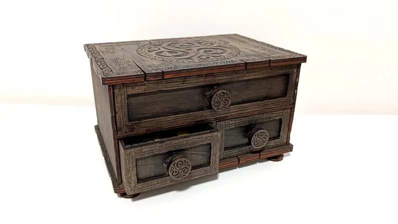 💍✨ Caja Joyero de 3 Cajones – Archivo Láser