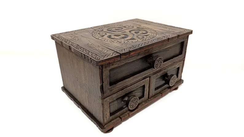 💍✨ Caja Joyero de 3 Cajones – Archivo Láser - Imagen 3