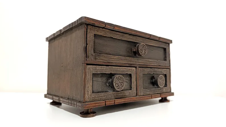 💍✨ Caja Joyero de 3 Cajones – Archivo Láser - Imagen 4