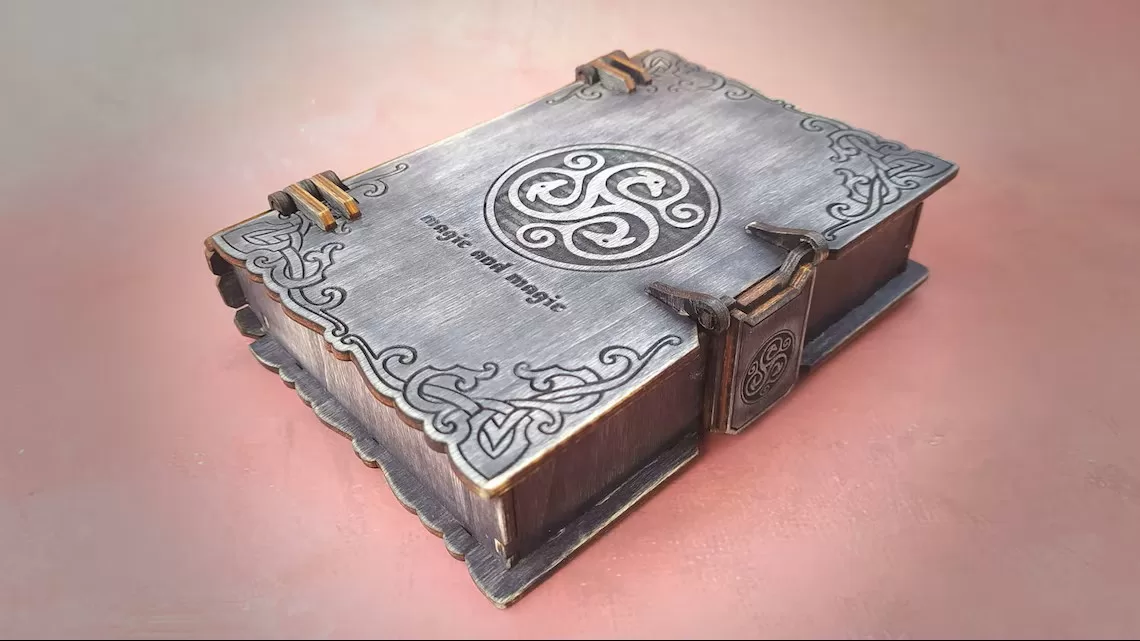📖☘️ Caja Libro Celta – Archivo Láser Decorativo - ETSY - Imagen 4